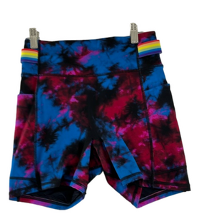 Fabletics Motion365 Tie Dye and Rainbow Biker Shorts
